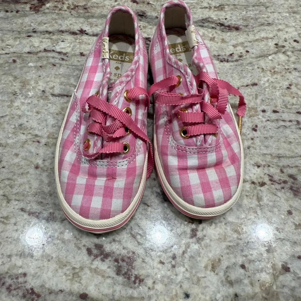 Keds Kids Pink Gingham Canvas Sneaker